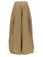 Beige Polyamide Casual Pants