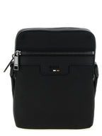 Black Polyester Crossbody Bag