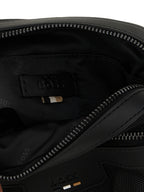 Black Polyester Crossbody Bag
