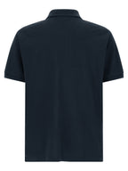 Blue Cotton Polo Shirt