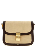 Beige Cotton Crossbody Bag
