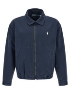 Blue Cotton Full-Length Jacket
