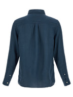 Blue Linen Polo Shirt