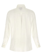 White Linen Polo Shirt