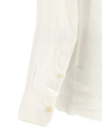 White Linen Polo Shirt