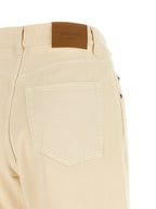Beige Cotton Jeans Denim