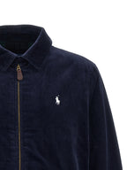 Blue Cotton Full-Length Jacket