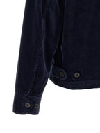 Blue Cotton Full-Length Jacket