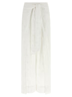 White Cotton Casual Pants
