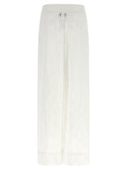 White Cotton Casual Pants