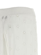 White Cotton Casual Pants