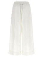 White Linen Casual Pants