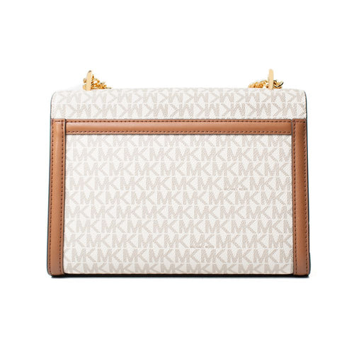 Beige Canvas Shoulder Bag