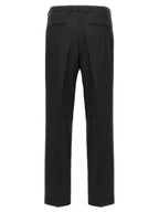 Black Polyester Casual Pants