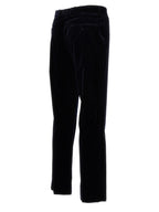 Blue Cotton Casual Pants