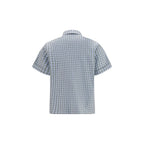 Blue Cotton Pattern Shirt