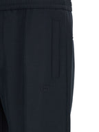 Blue Polyester Casual Pants