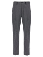 Blue Cotton Casual Pants