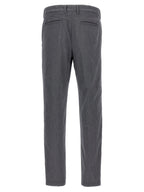 Blue Cotton Casual Pants
