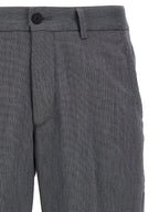 Blue Cotton Casual Pants