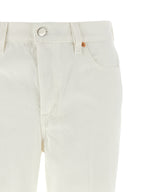 White Cotton Cropped Jeans