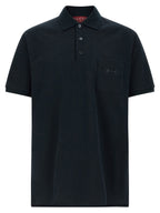 Blue Cotton Polo Shirt