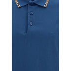 Blue Cotton Polo Shirt