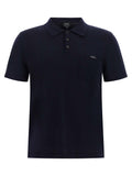 Blue Virgin Wool Polo Shirt