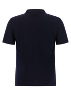 Blue Virgin Wool Polo Shirt