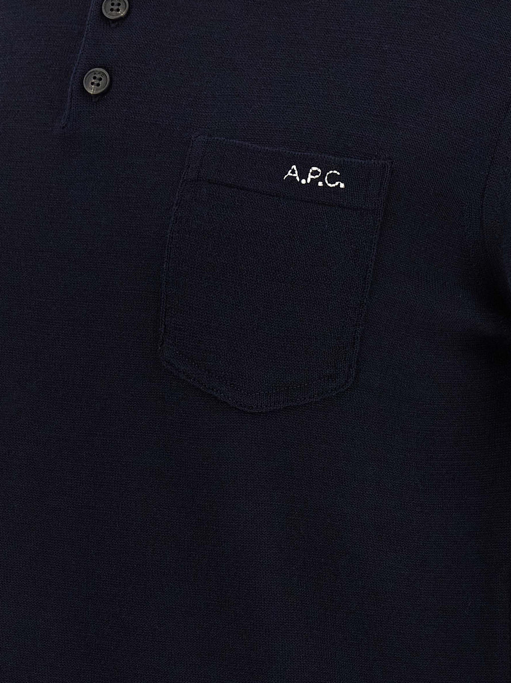 Blue Virgin Wool Polo Shirt