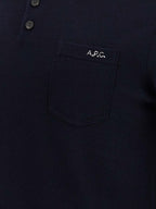 Blue Virgin Wool Polo Shirt