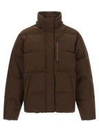 Brown Polyester Full-Length Jacket