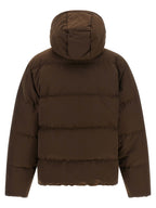 Brown Polyester Full-Length Jacket