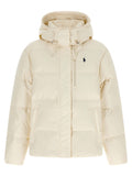 White Polyester Full-Length Jacket