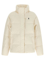White Polyester Full-Length Jacket