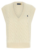 White Wool Sleeveless Jacket