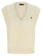 White Wool Sleeveless Jacket