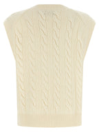 White Wool Sleeveless Jacket