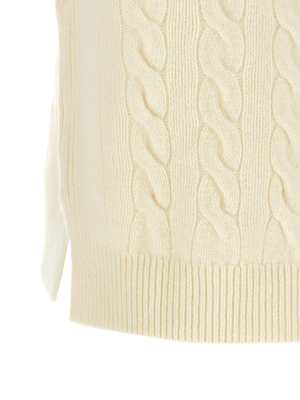 White Wool Sleeveless Jacket