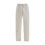 Beige Cotton Casual Pants