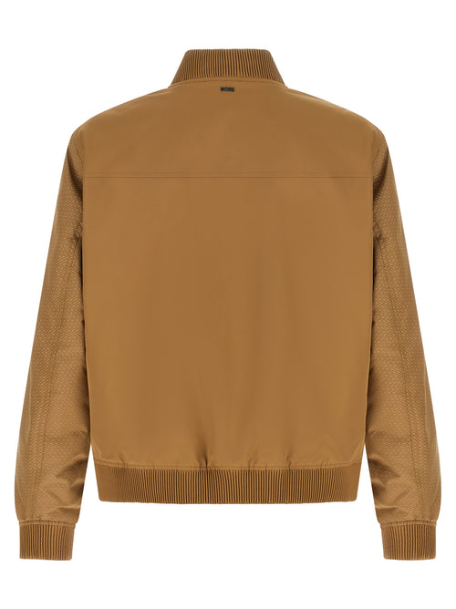 Beige Polyester Bomber