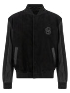 Black Polyester Bomber