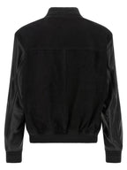 Black Polyester Bomber