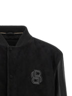 Black Polyester Bomber