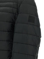 Black Recycled Polyamide Full-Length Jacket