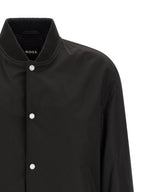 Black Polyester Bomber