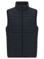 Blue Polyester Sleeveless Jacket