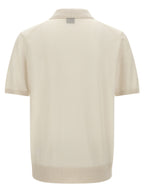 White Virgin Wool Polo Shirt