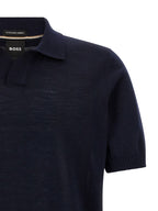 Blue Virgin Wool Polo Shirt