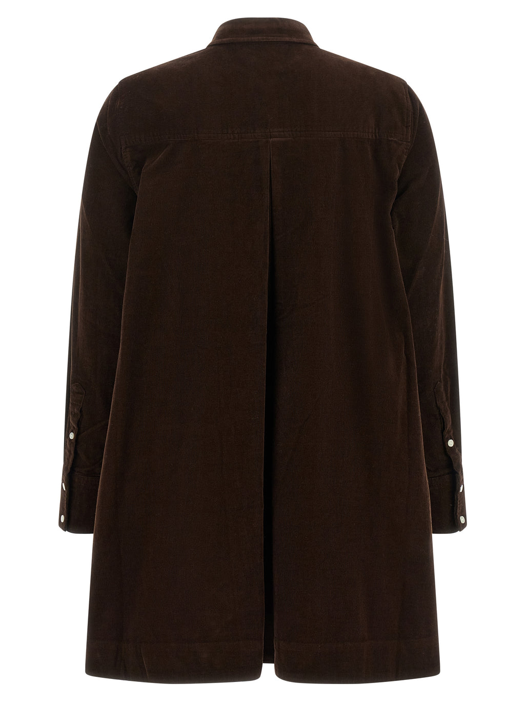 Brown Cotton Short Dress